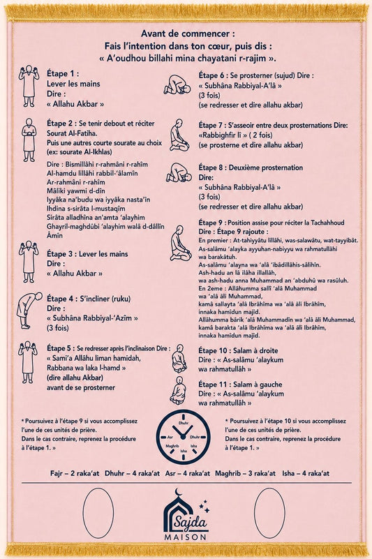 Tapis éducatif Rose Pastel